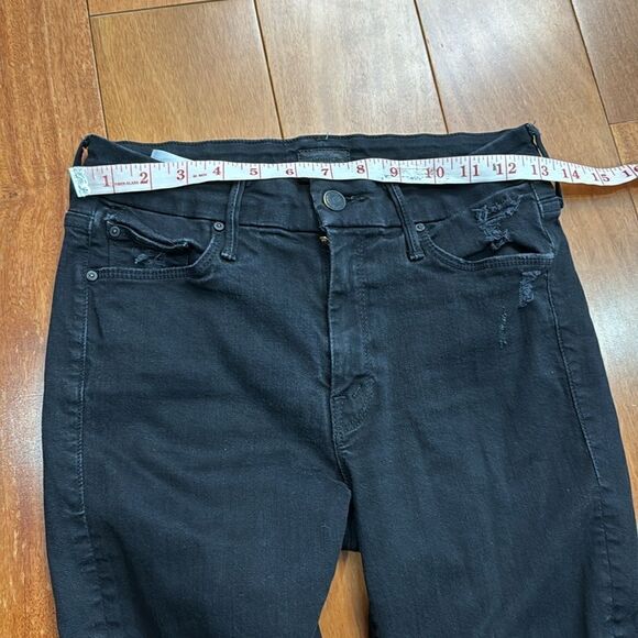 Mother Jeans Womens Black Label Looker Ankle Fray Guilty as Sin Distressed 26 - Picture 10 of 12